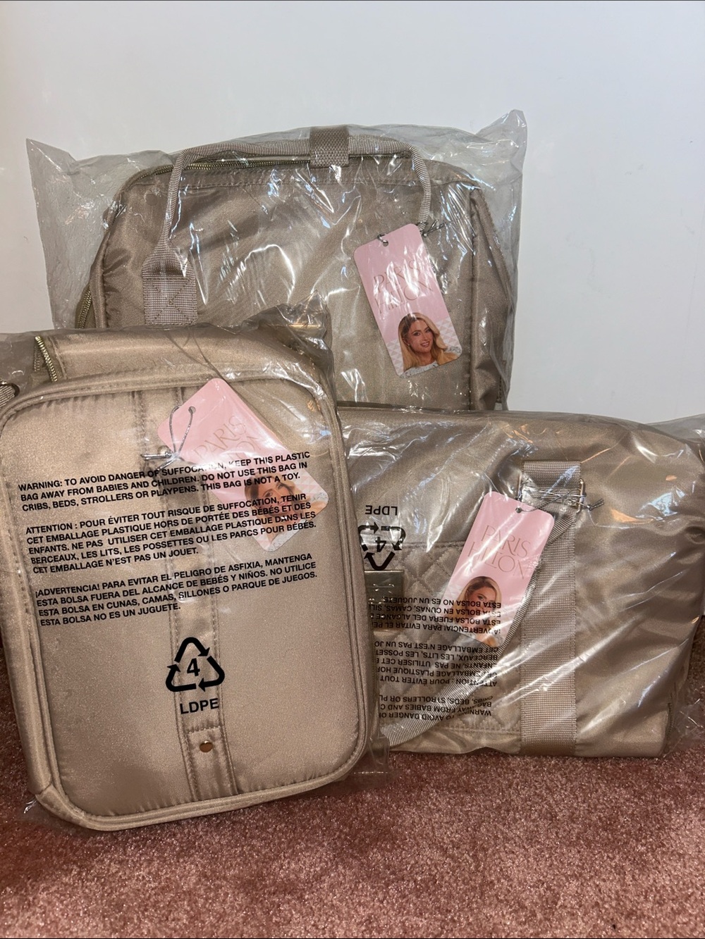 NEW! Paris Hilton Travel Bag Set